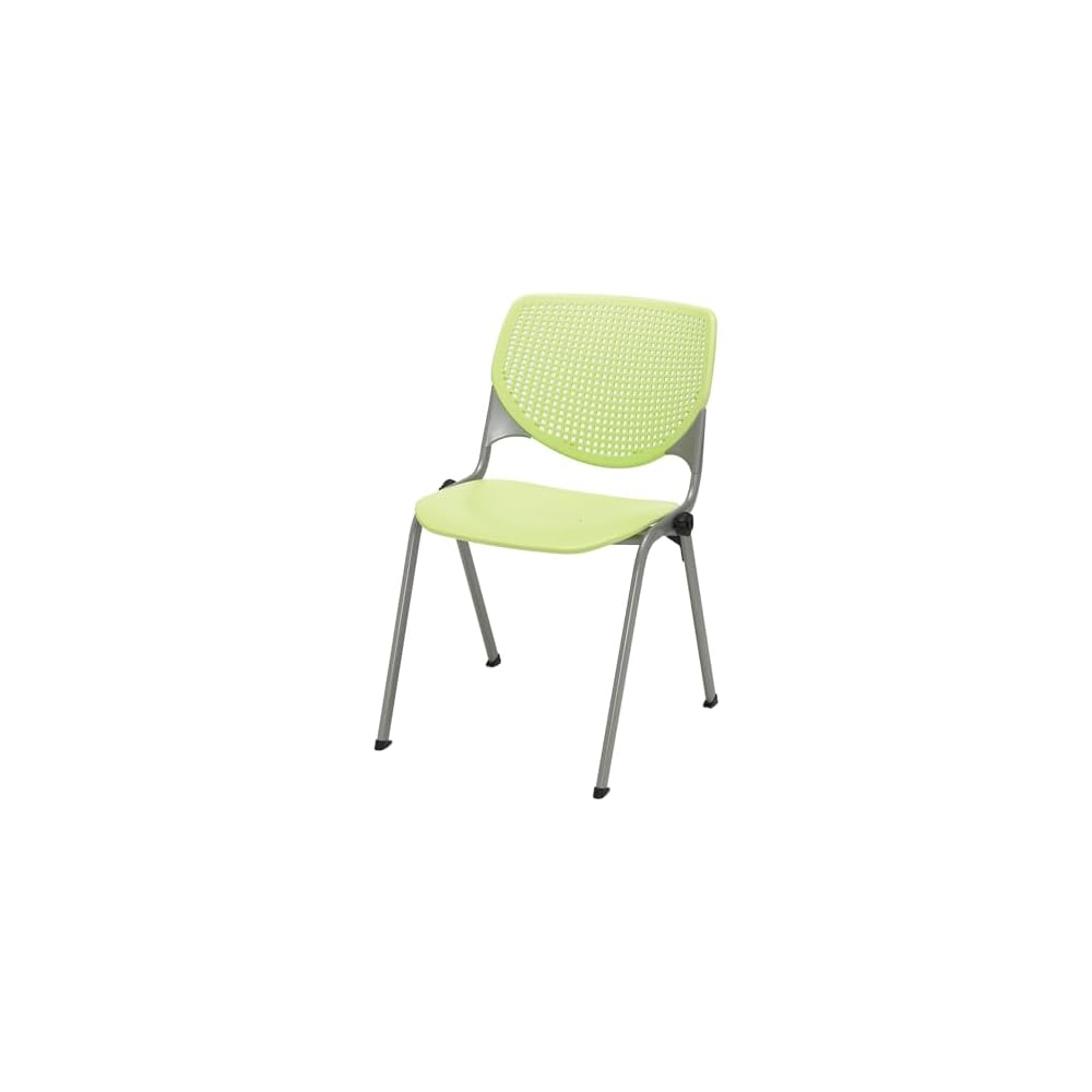 KFI Seating Kool Series Polypropylene Stack Chair with Perforated Back, Burgundy Finish
