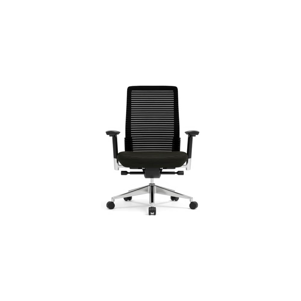 Euro Style Eon Office Chair | Modern Ergonomic Executive Style | Breathable Mesh Back, Padded Seat | 360° Swivel, Tilt with Tension Control, Lumbar Support, Seat Slider, Adjustable Arms | Grey