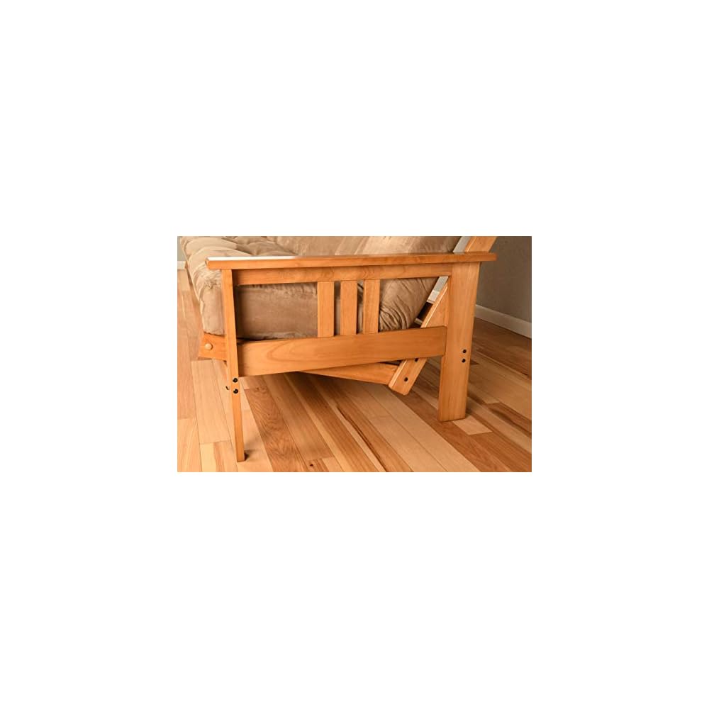 Kodiak Furniture Monterey Queen-size Futon Frame, Storage Drawers, Butternut Finish