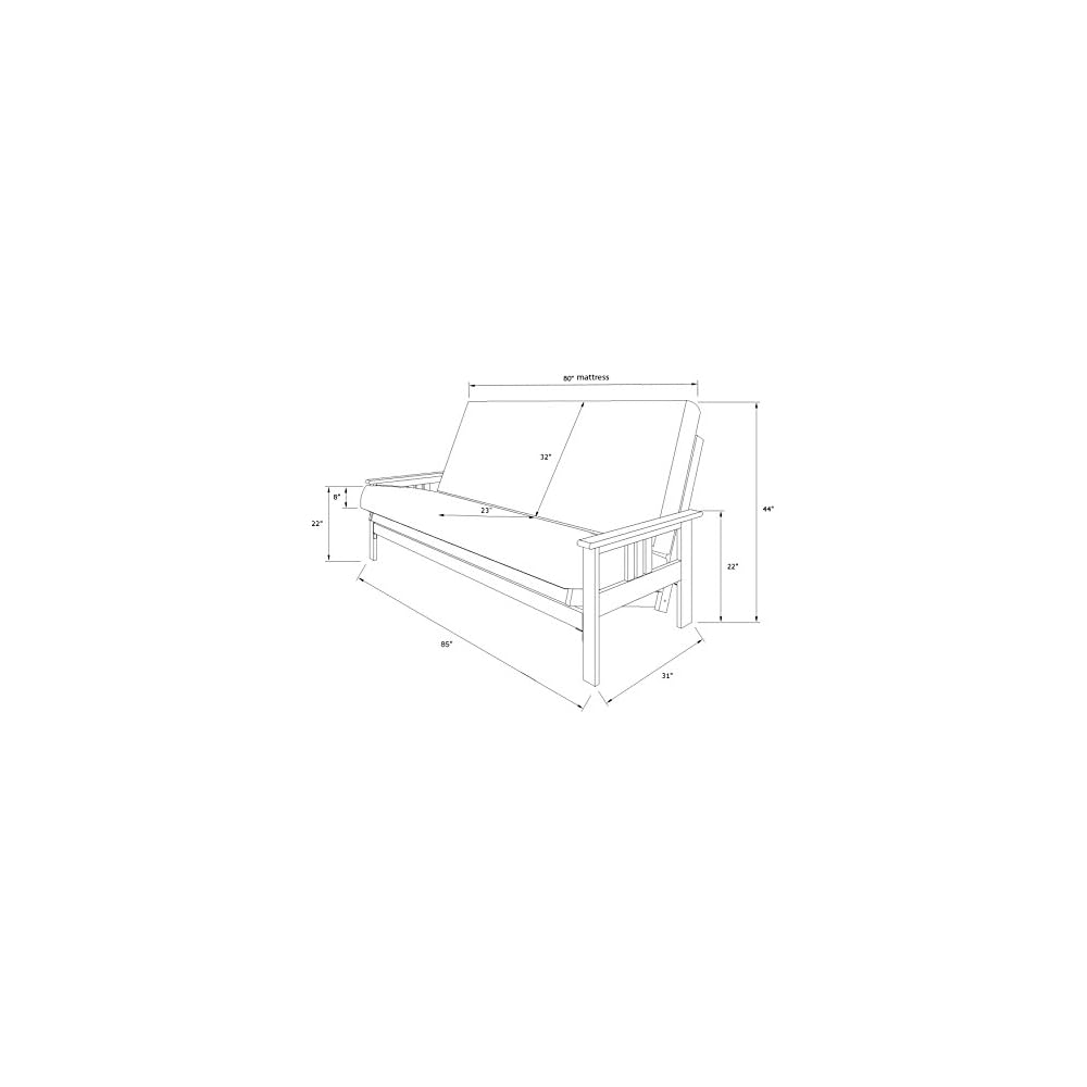 Kodiak Furniture Monterey Queen-size Futon Frame, Storage Drawers, Butternut Finish