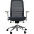 Euro Style Eon Office Chair | Modern Ergonomic Executive Style | Breathable Mesh Back, Padded Seat | 360° Swivel, Tilt with Tension Control, Lumbar Support, Seat Slider, Adjustable Arms | Grey