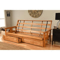 Kodiak Furniture Monterey Queen-size Futon Frame, Storage Drawers, Butternut Finish