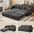 SUNWAVE 90" King Size Pull Out Sofa Bed, 3-in-1 Sleeper Sofa Bed Couch